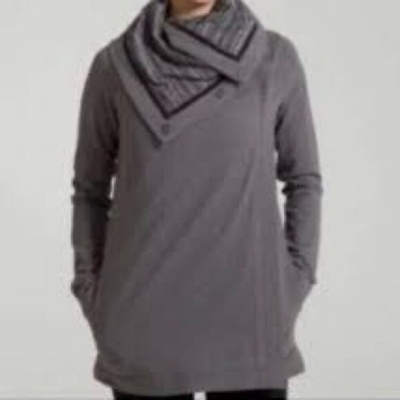 Lululemon Athletica Savanna Wrap cowl neck jacket Sz 4 - Picture 2 of 12